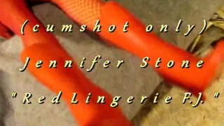 B.B.B.preview: Jennifer Stone “Red Lingerie”(cum only) WMV with Slomotion