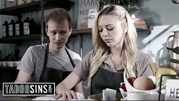 Hot Blonde Almost Caught Fucking in Public Cafe – Lily Larimar