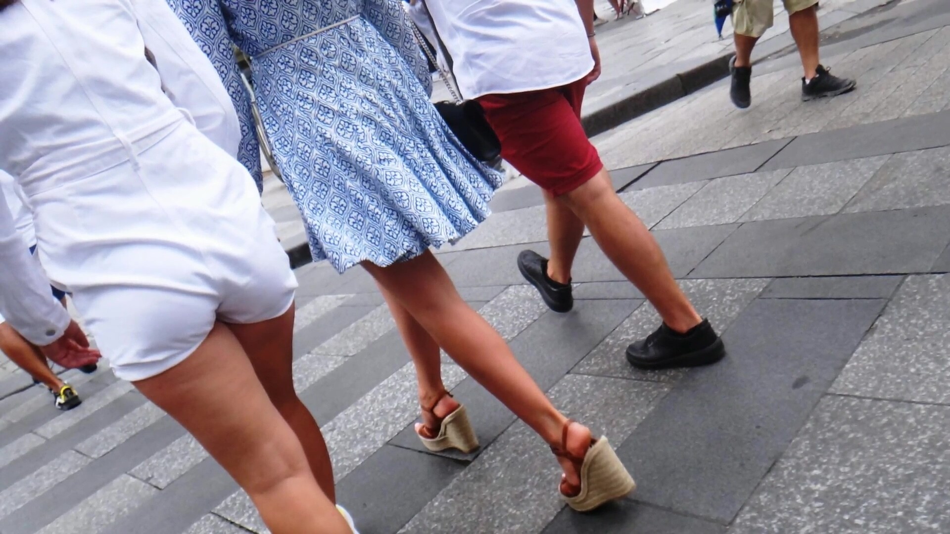 Hot Brunette In YSL High Heels Wedges