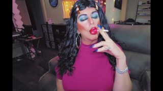 Sissy brainwash I control you and turn you into a heavy makeup lipstick smoking bimbo